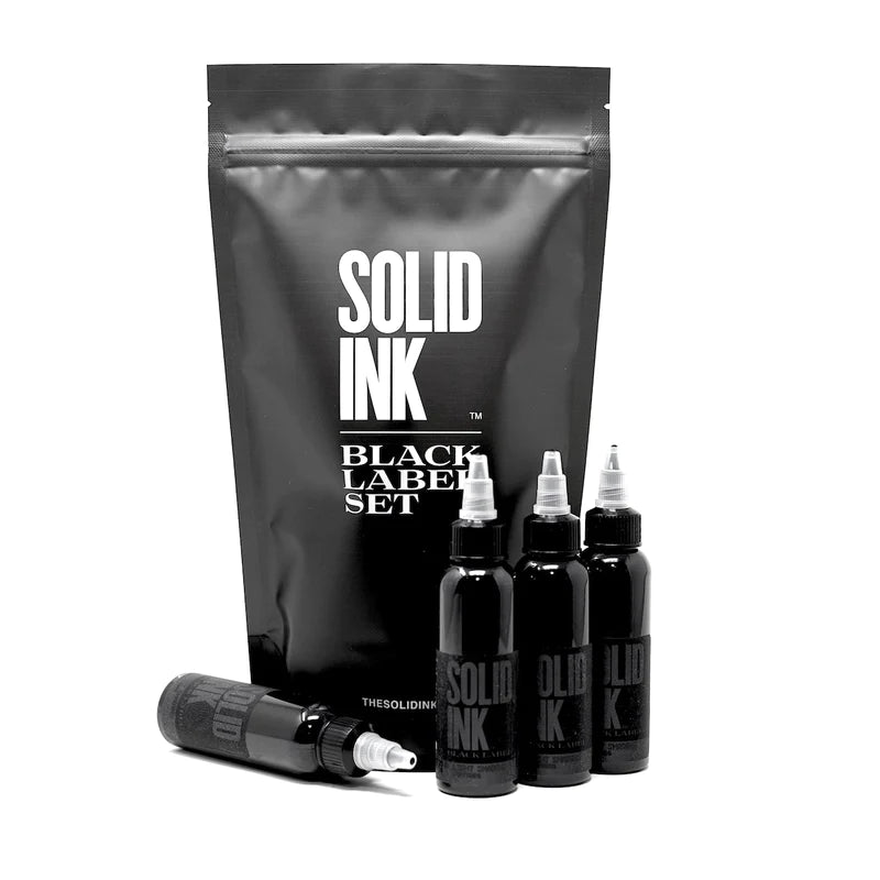Solid Ink - Black Label Grey Wash Set 4oz (4 FOR THE PRICE OF 3)